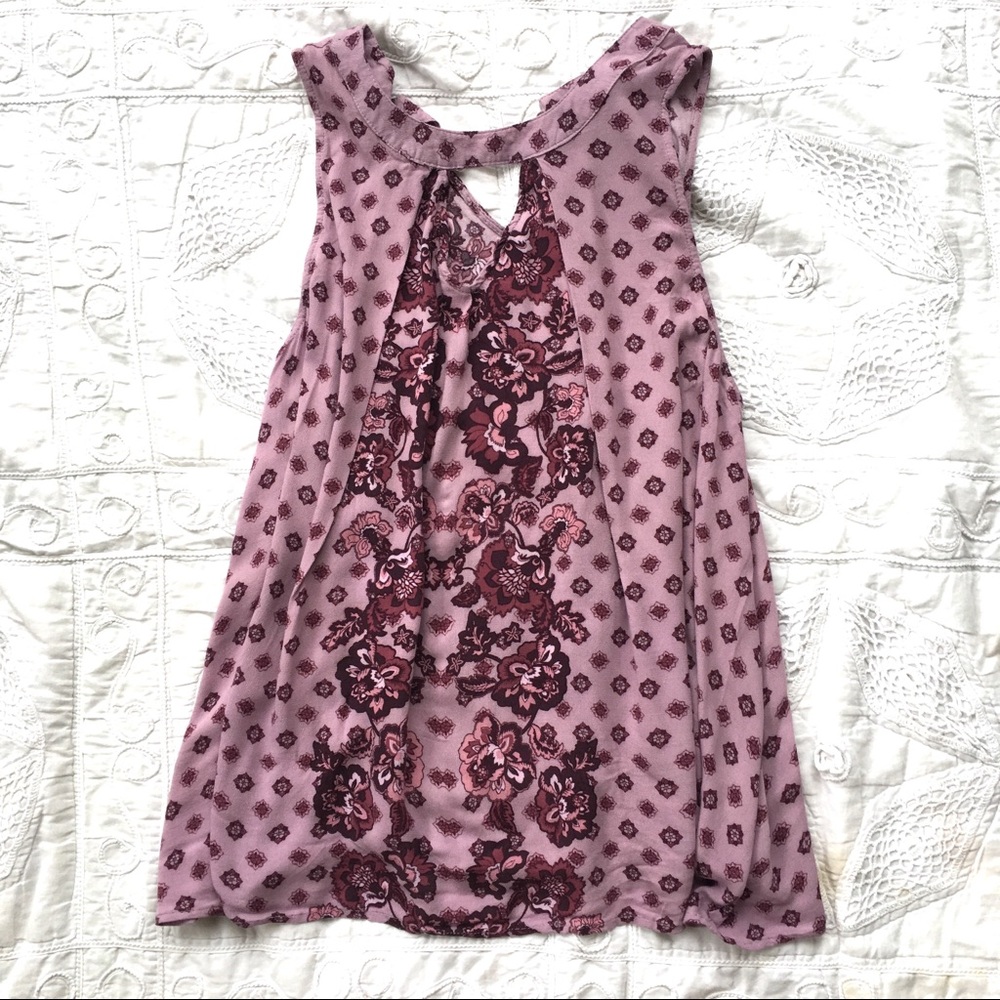 Purple Printed Blouse